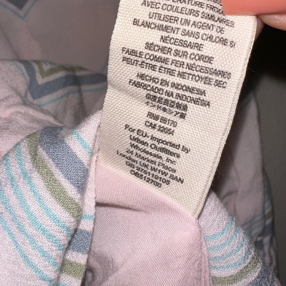 Free People women’s wrap striped pink blouse S like new girly - Picture 8 of 9